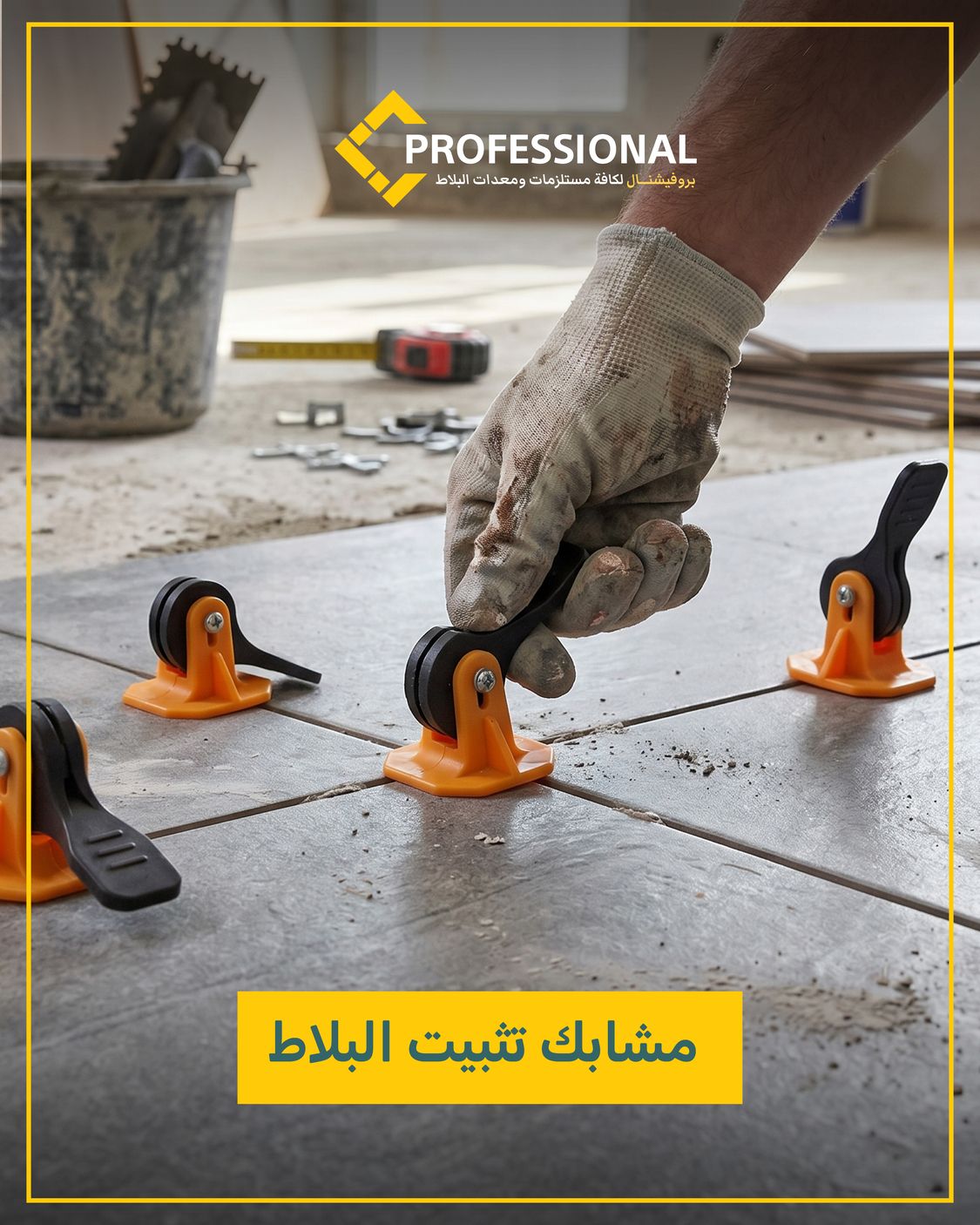 أدوات احترافية لتركيب البلاط